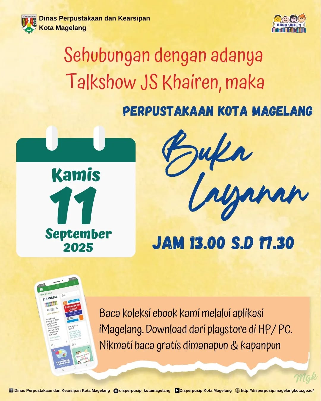  Perpustakaan Kota Magelang Buka Layanan 