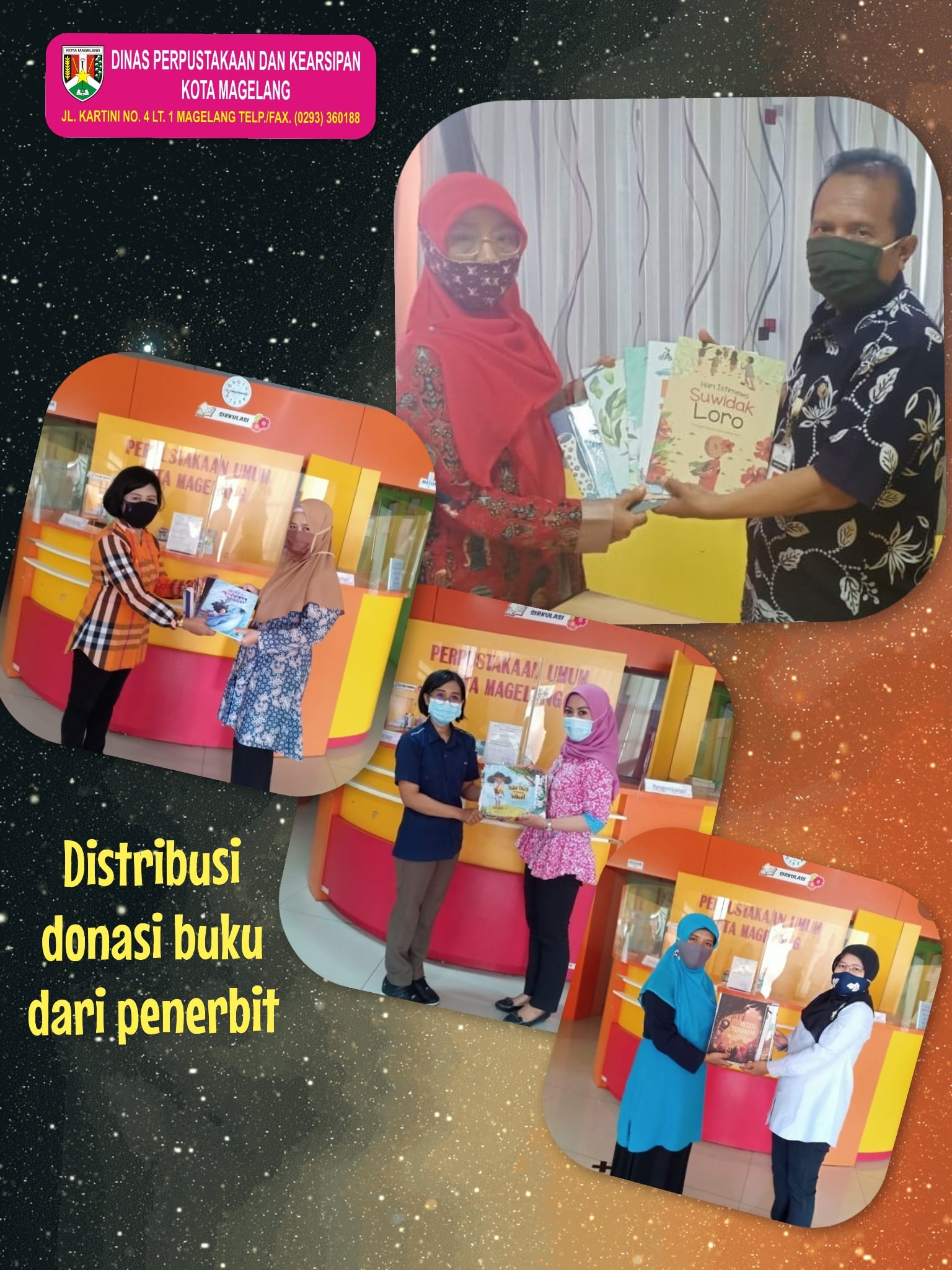 Disperpusip Kota Magelang berpartisipasi mendistribusikan donasi buku-buku cerita anak