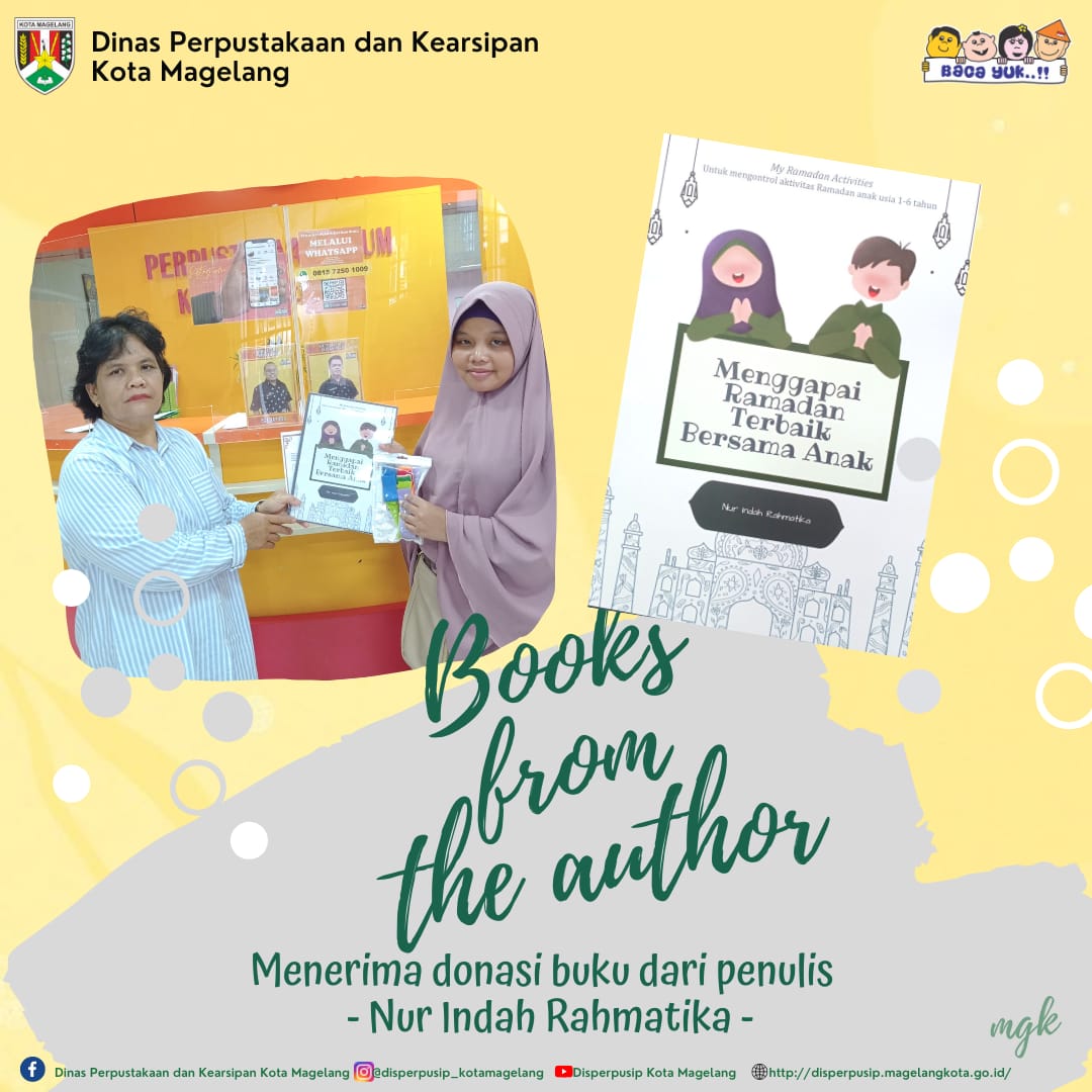 Donasi Buku Berjudul Menggapai Ramadhan Terbaik Bersama Anak dari Penulis Nur Indah Rahmatika 