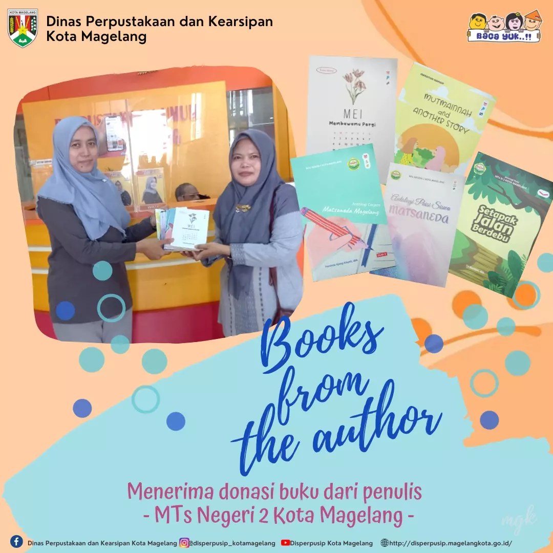 Donasi Buku dari Penulis MTS Negeri 2 Kota Magelang