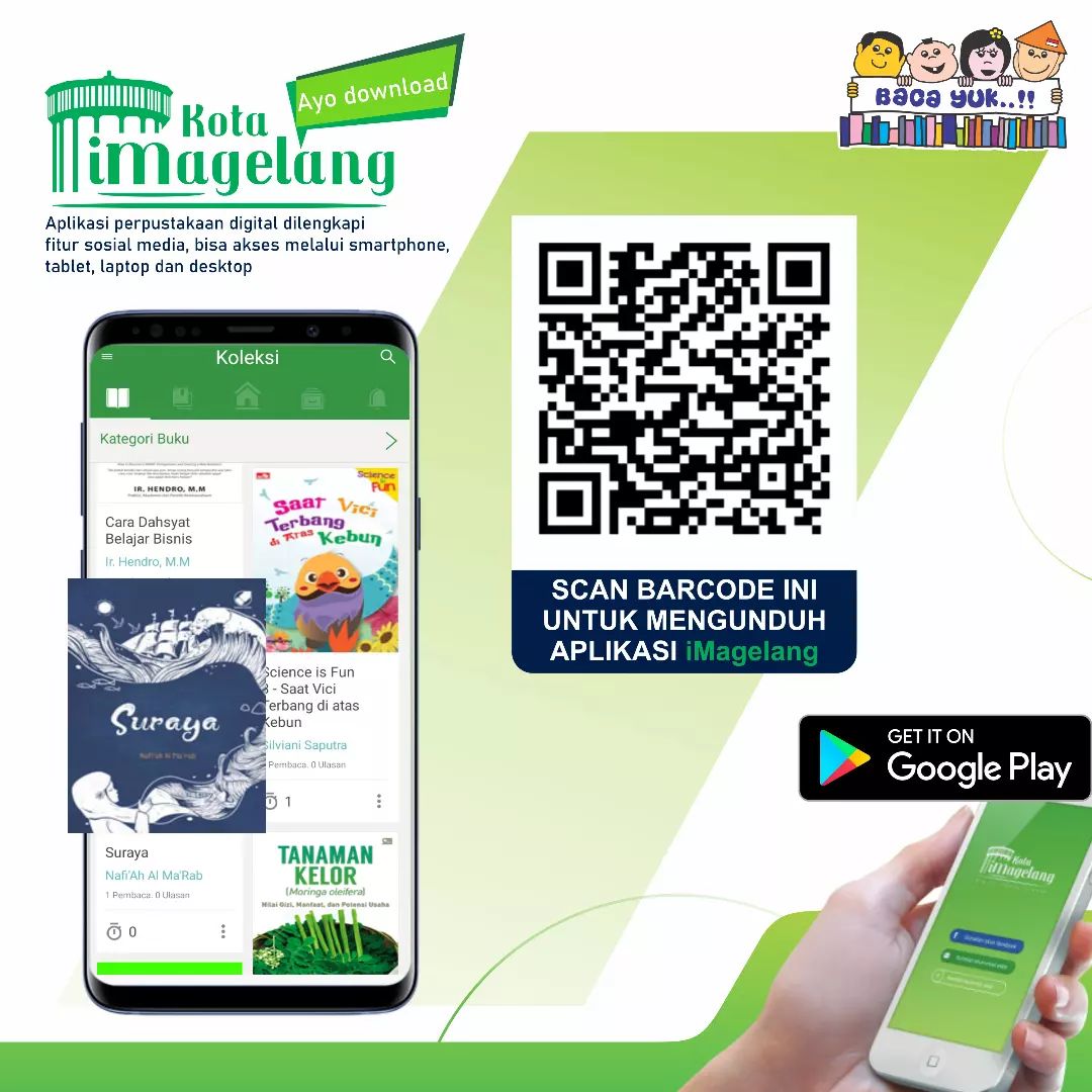 Download Aplikasi Perpustakaan Digital iMagelang persembahan Disperpusip Kota Magelang