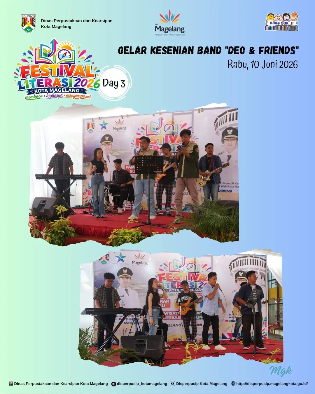 Festival Literasi Day 3 Gelar Kesenian Band