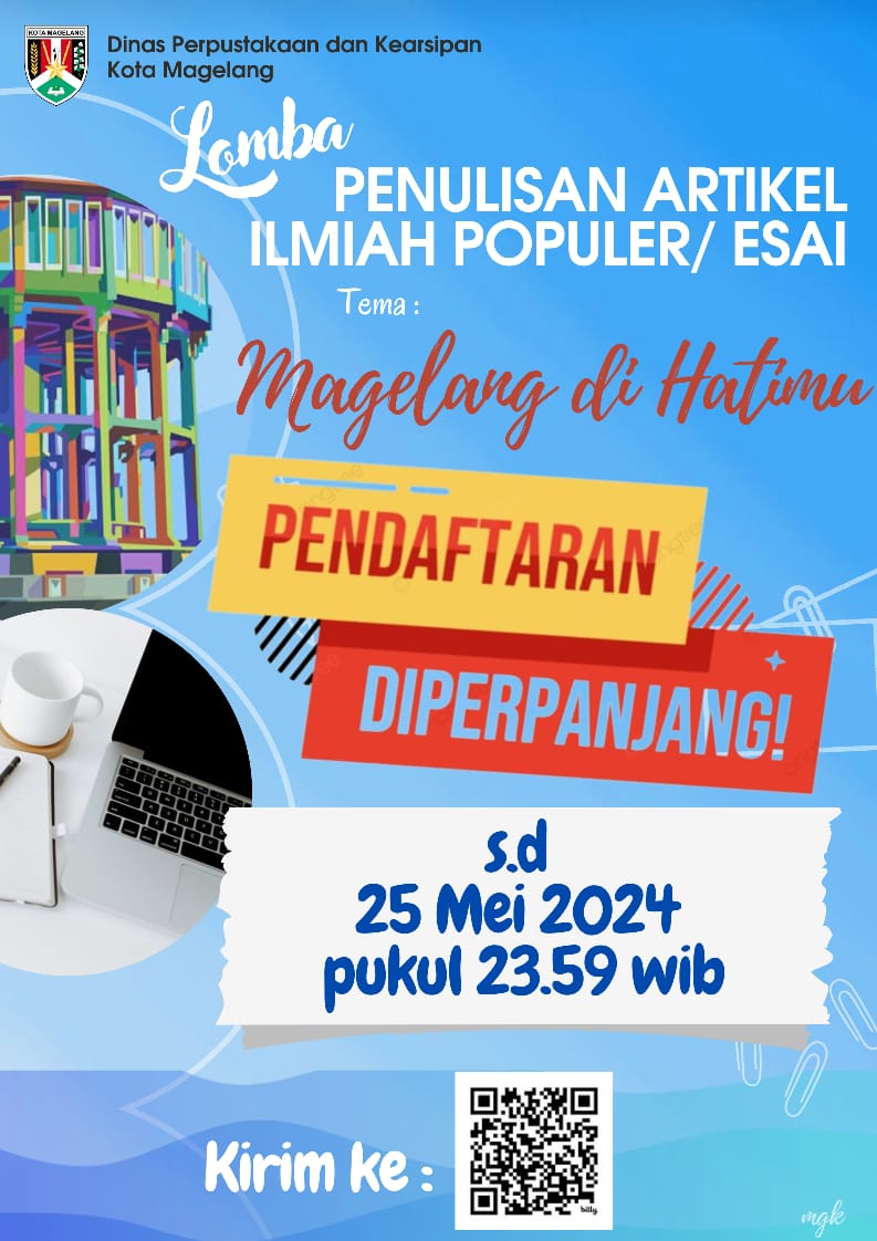 Flyer Pendaftaran Lomba Artikel Ilmiah Populer Tahun 2024 di Perpanjang  