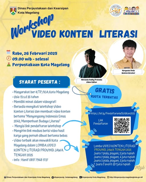 Ikuti WORKSHOP VIDEO KONTEN LITERASI yuk!!! 