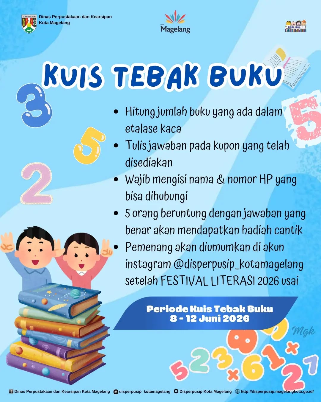 Kuis Tebak Buku Festival Literasi Kota Magelang Tahun 2026