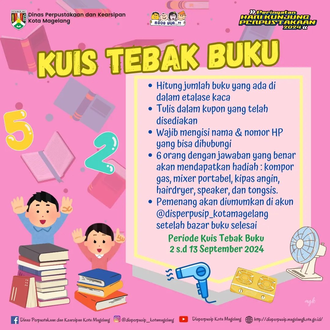 Kuis Tebak Buku Peringatan Hari Kunjung Perpustakaan Tahun 2024 