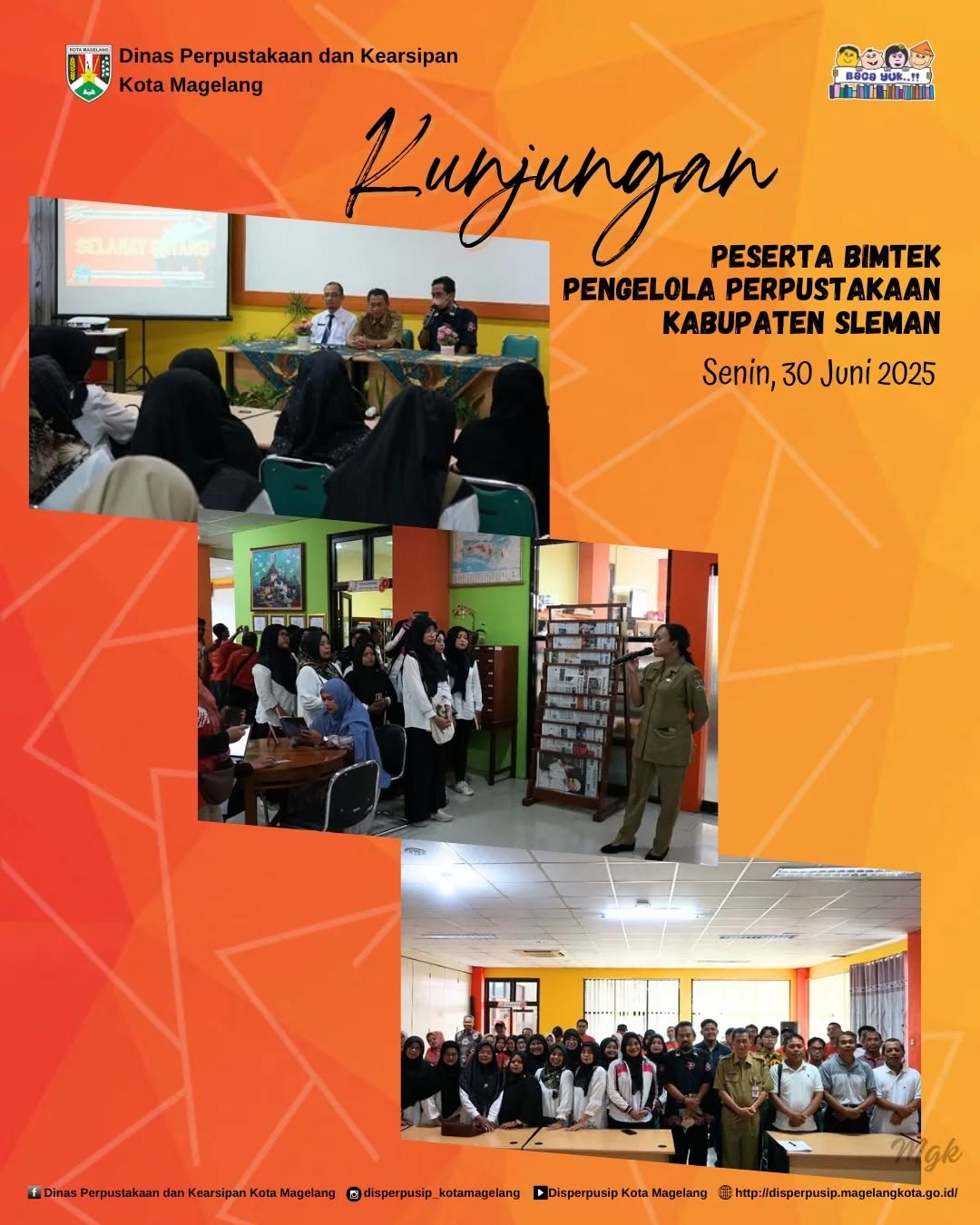 Kunjungan Peserta Bimtek Pengelola Perpustakaan Kabupaten Sleman