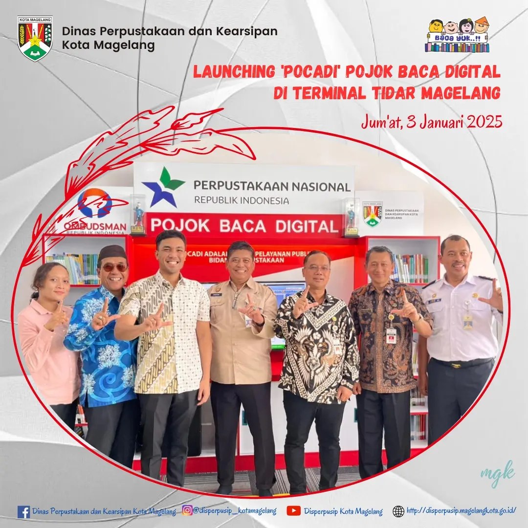 Launching POCADI Pojok Baca Digital Terminal Tidar Magelang