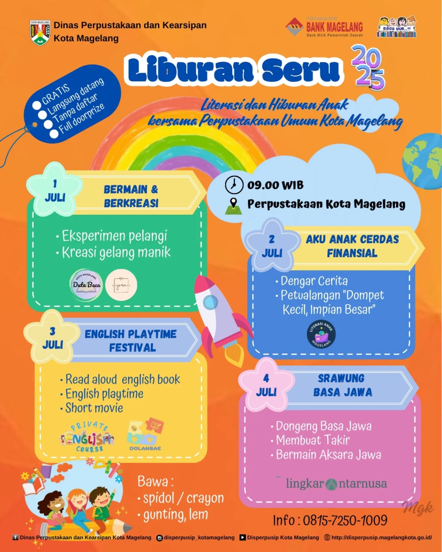 Liburan Seru Perpustakaan Kota Magelang Juli 2025