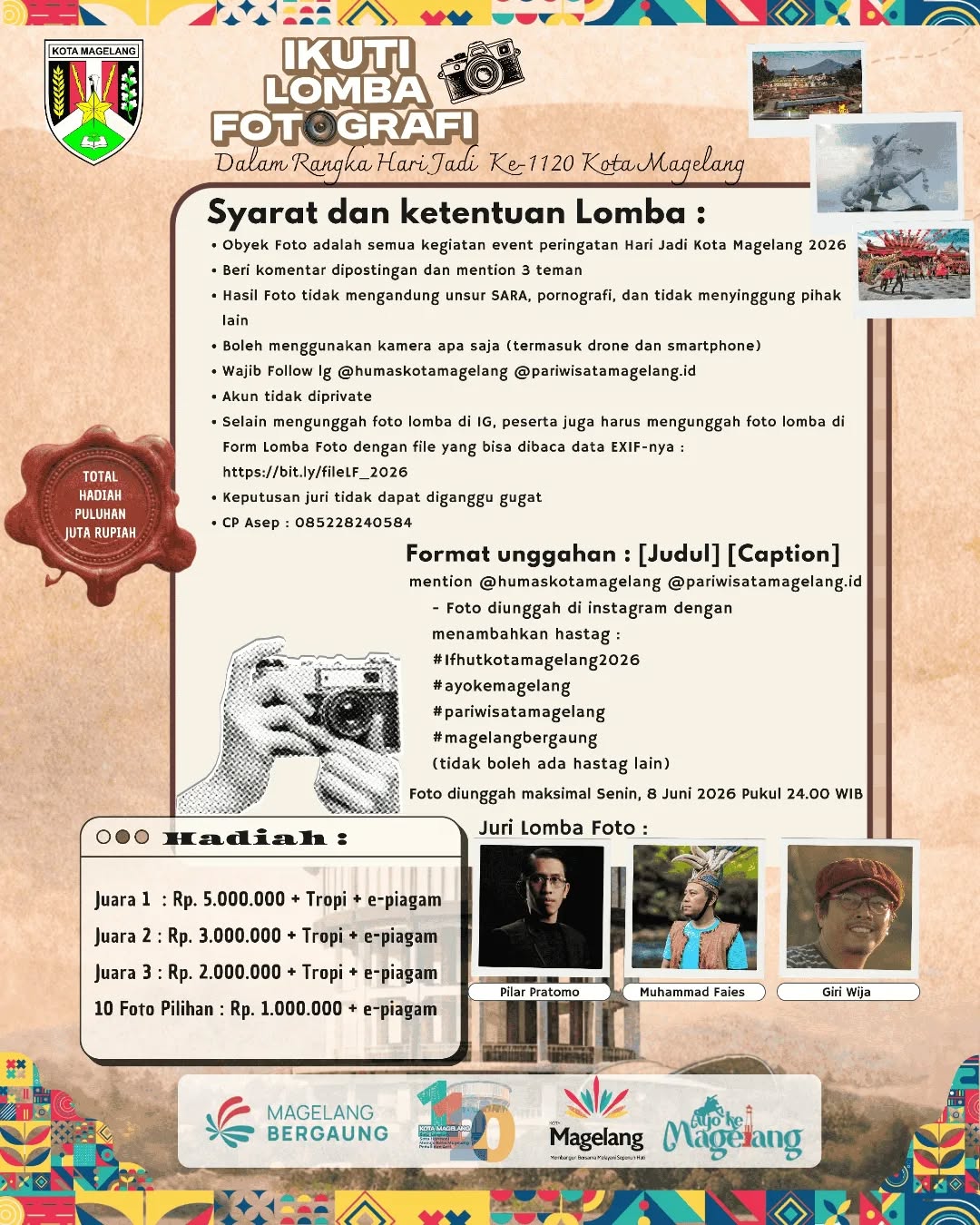 Lomba Fotografi dalam Rangka Hari Jadi Kota Magelang