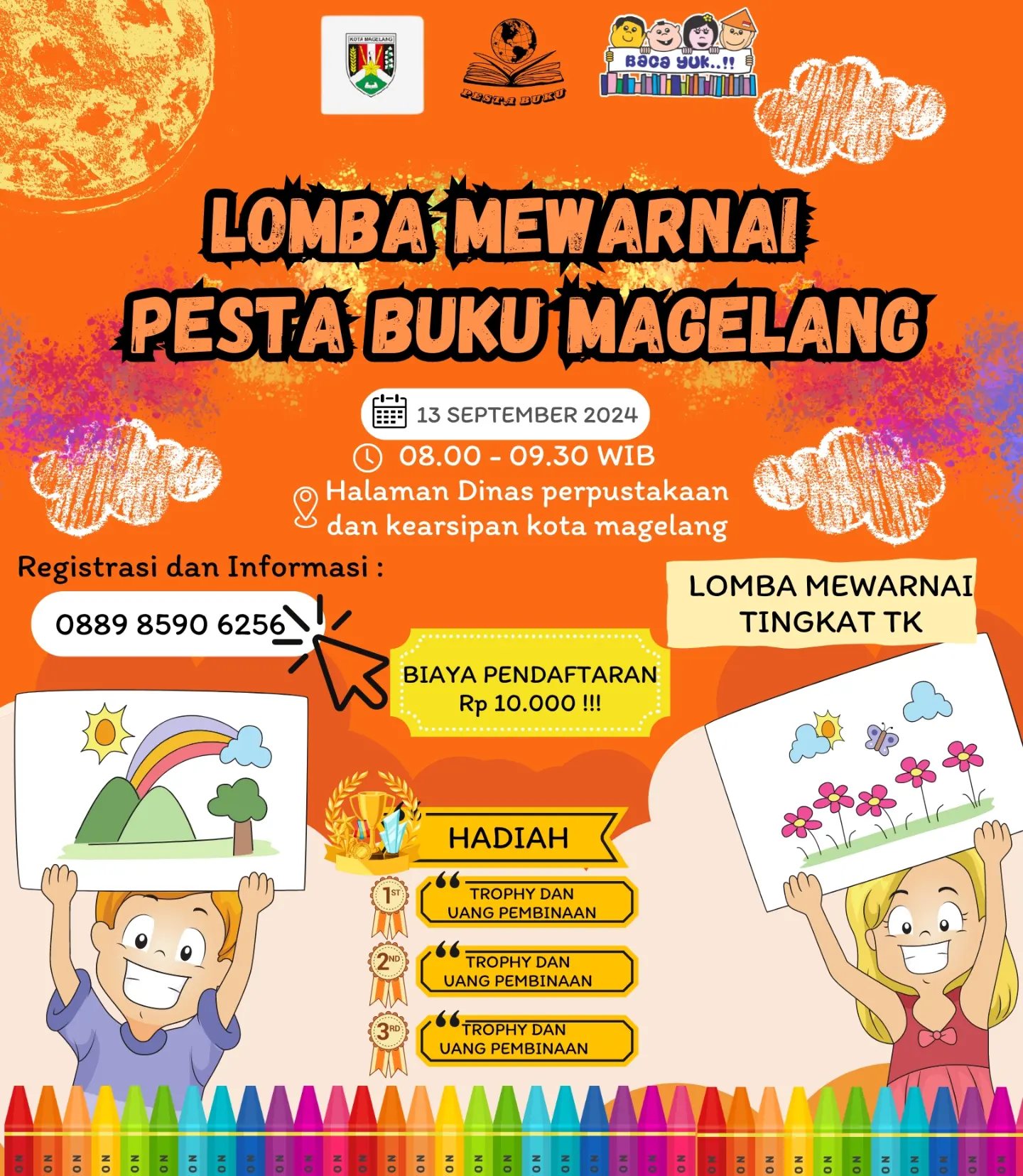 Lomba Mewarnai Pesta Buku Magelang Peringatan Hari Kunjung Perpustakaan Tahun 2024 