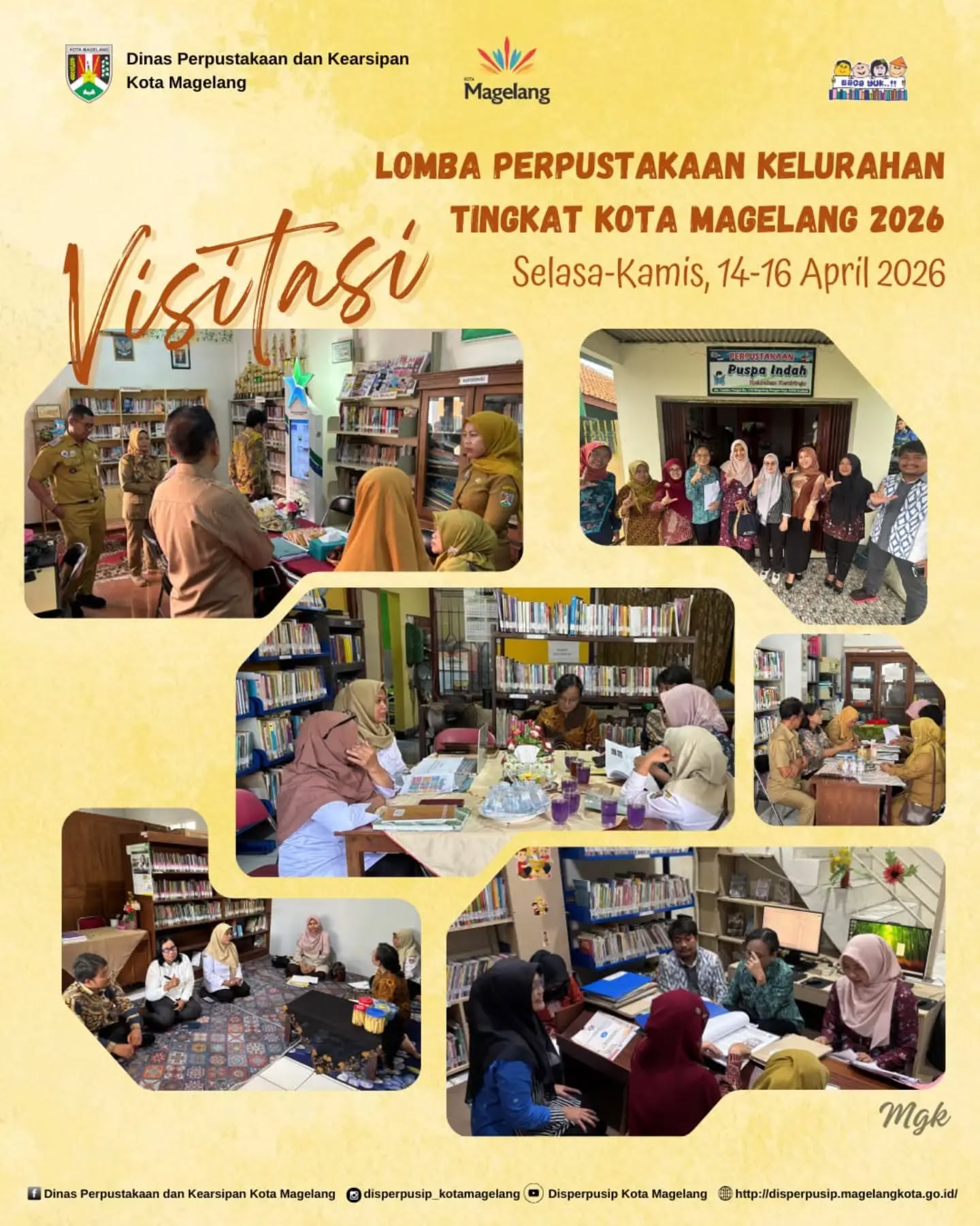 Visitasi Lomba Perpustakaan Kelurahan Tingkat Kota Magelang