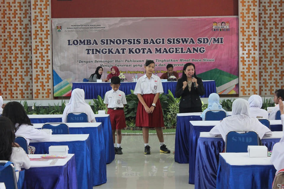 Lomba Sinopsis bagi siswa SD MI tingkat Kota Magelang di Disperpusip Kota Magelang