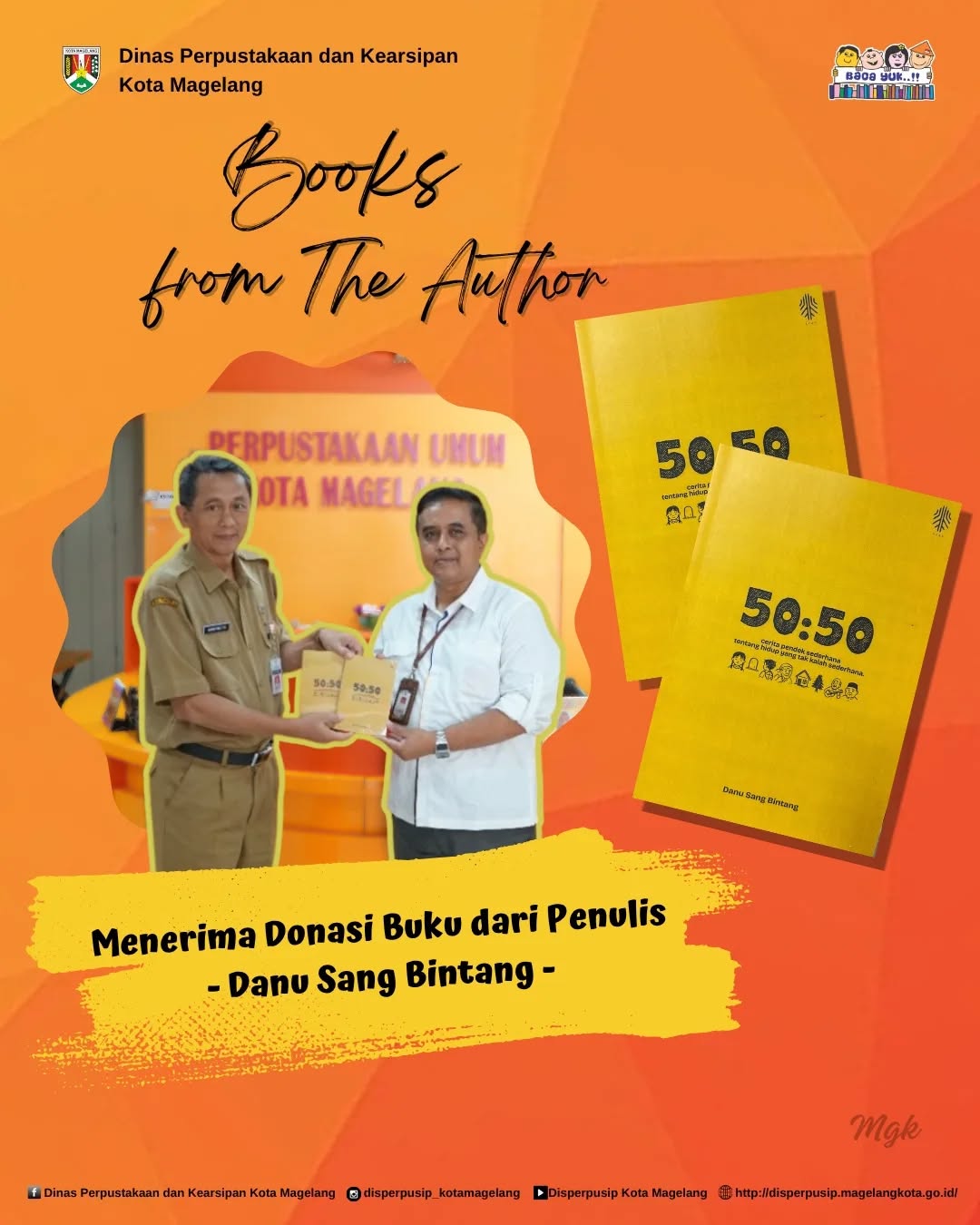 Menerima Donasi Buku dari Danu Sang Bintang