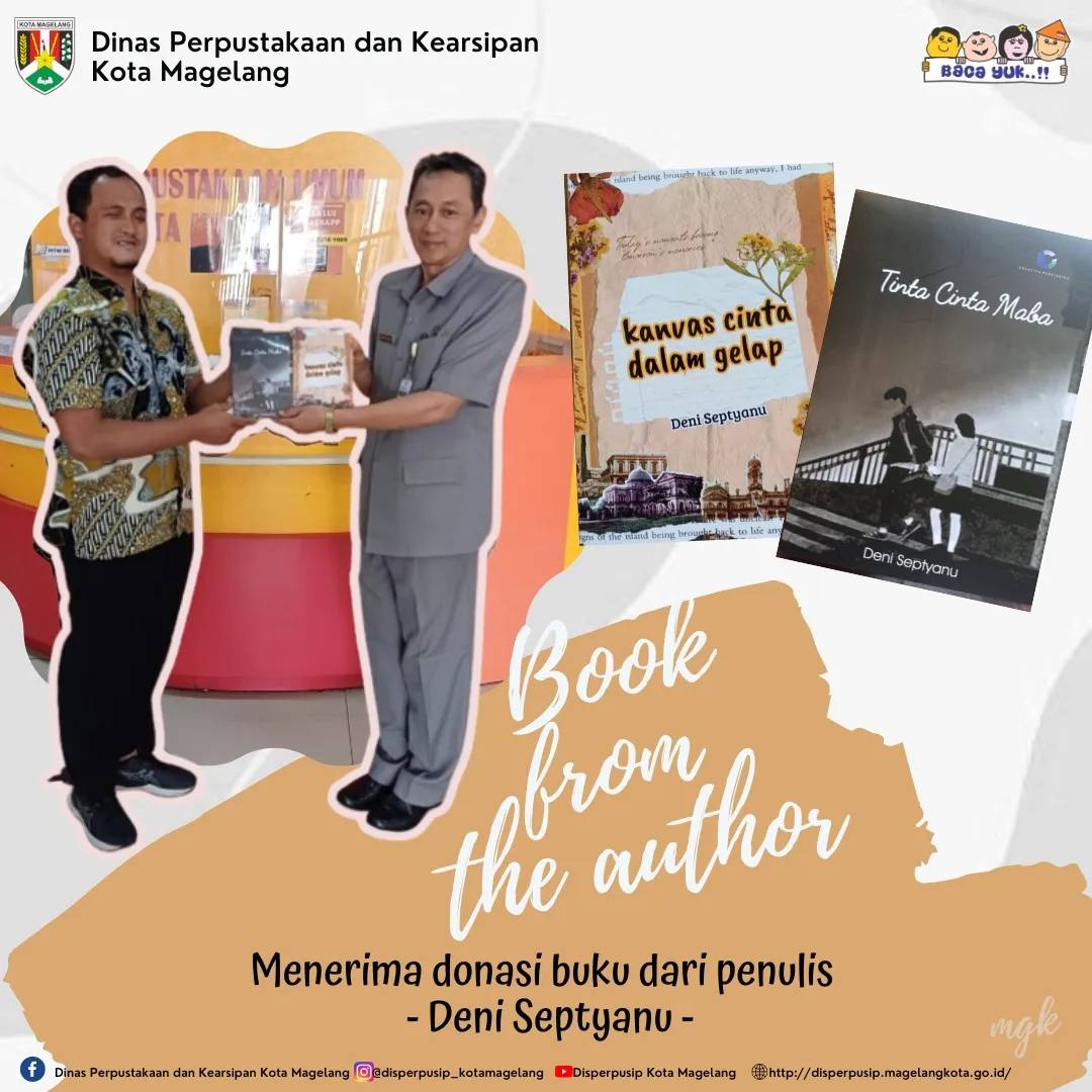 Menerima Donasi Buku dari Penulis Deni Septyanu 