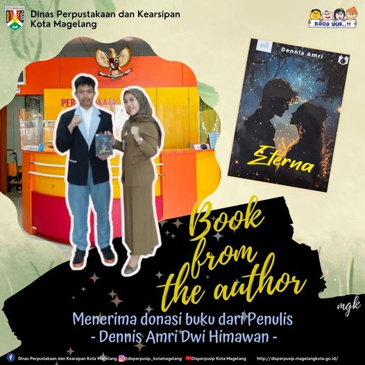 Menerima Donasi Buku dari Penulis Dennis Amri Dwi Himawan