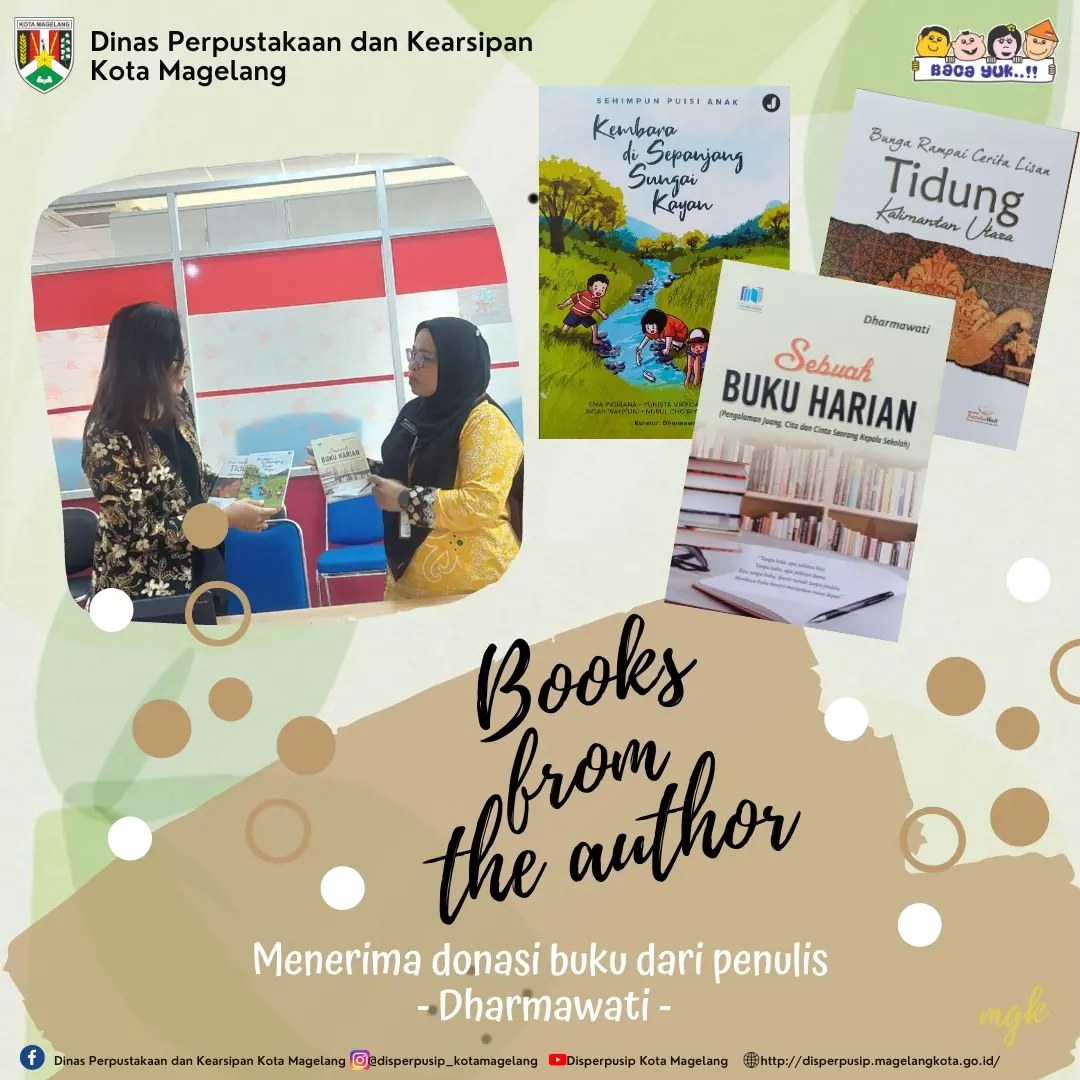 Menerima Donasi Buku dari Penulis Dharmawati