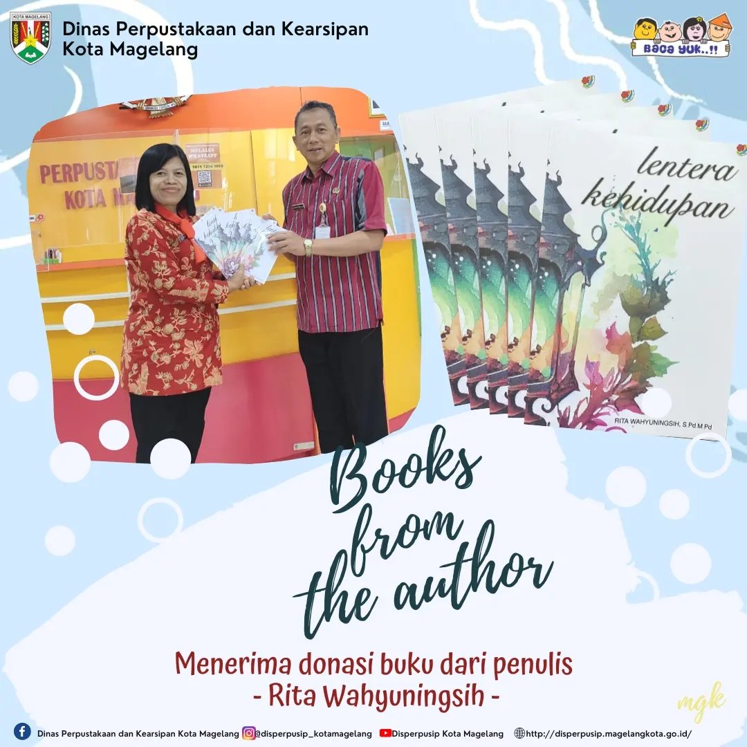 Menerima Donasi Buku dari Penulis Rita Wahyuningsih