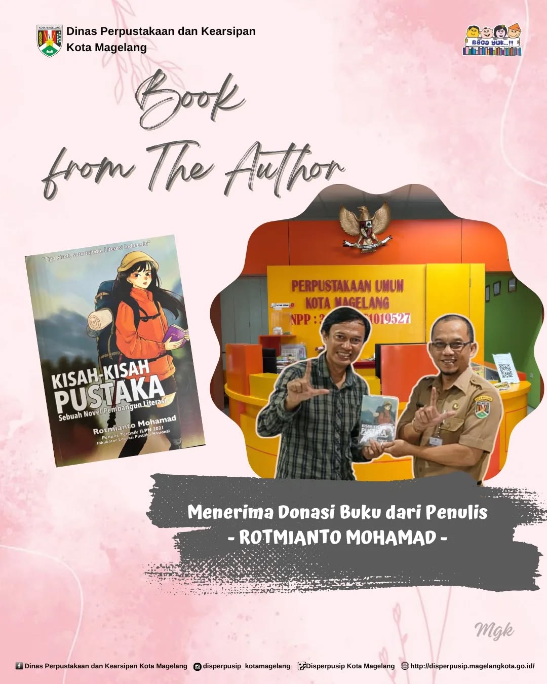 Menerima Donasi Buku dari Penulis Rotmianto Mohamad