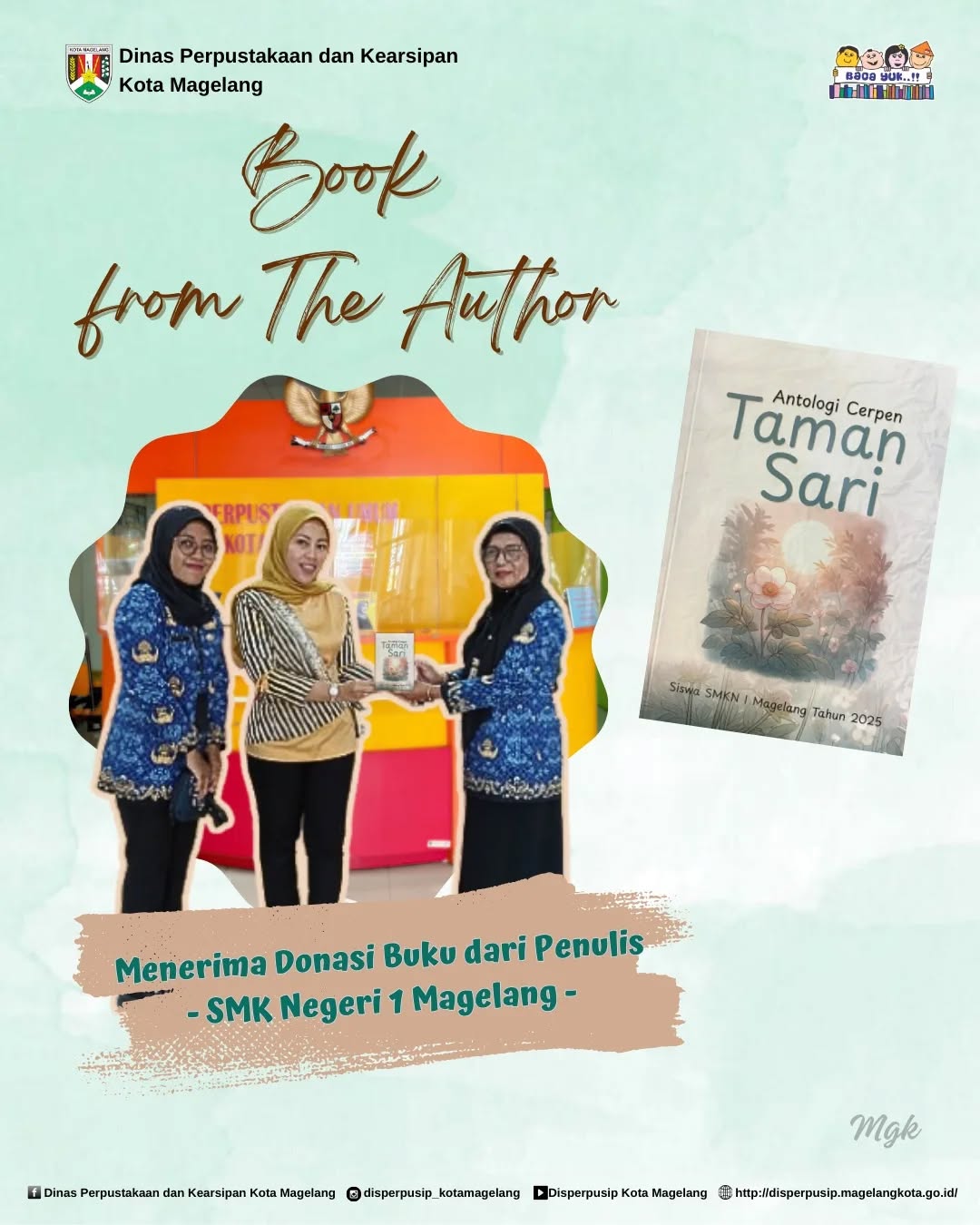 Menerima Donasi Buku dari Penulis SMKN 1 Magelang