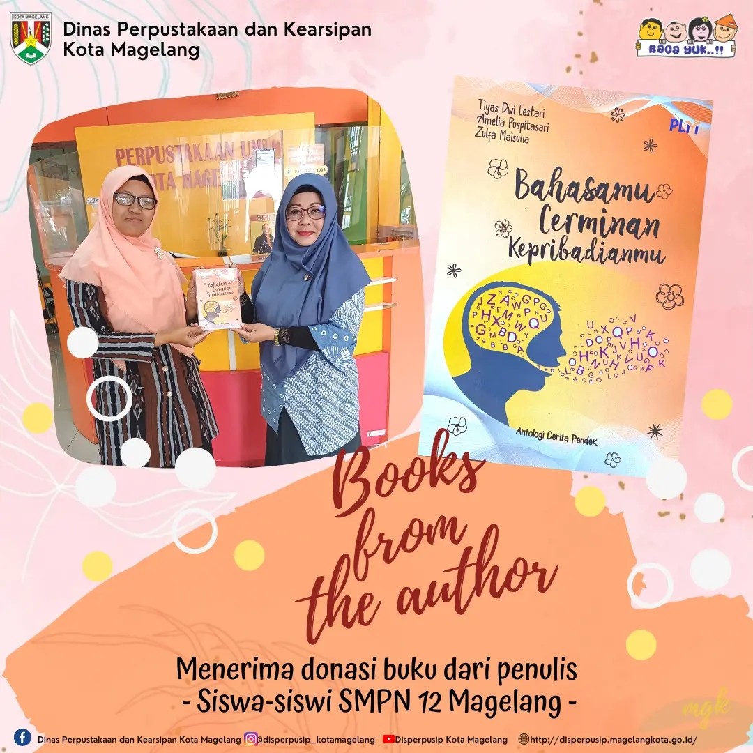 Menerima Donasi Buku dari Penulis Siswa Siswi SMP 12 Kota Magelang 