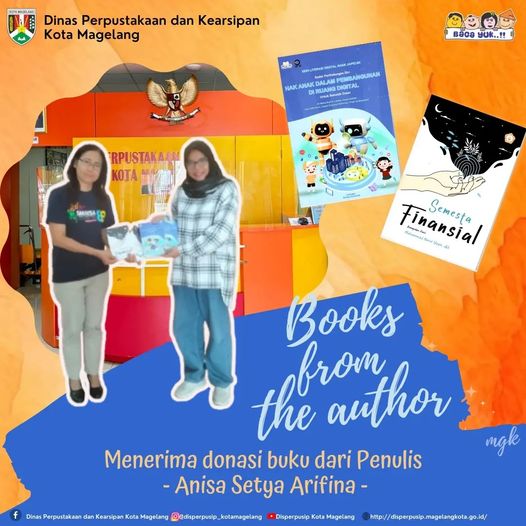 Menerima Donasi Buku dari penulis  Anisa Setya Arifina