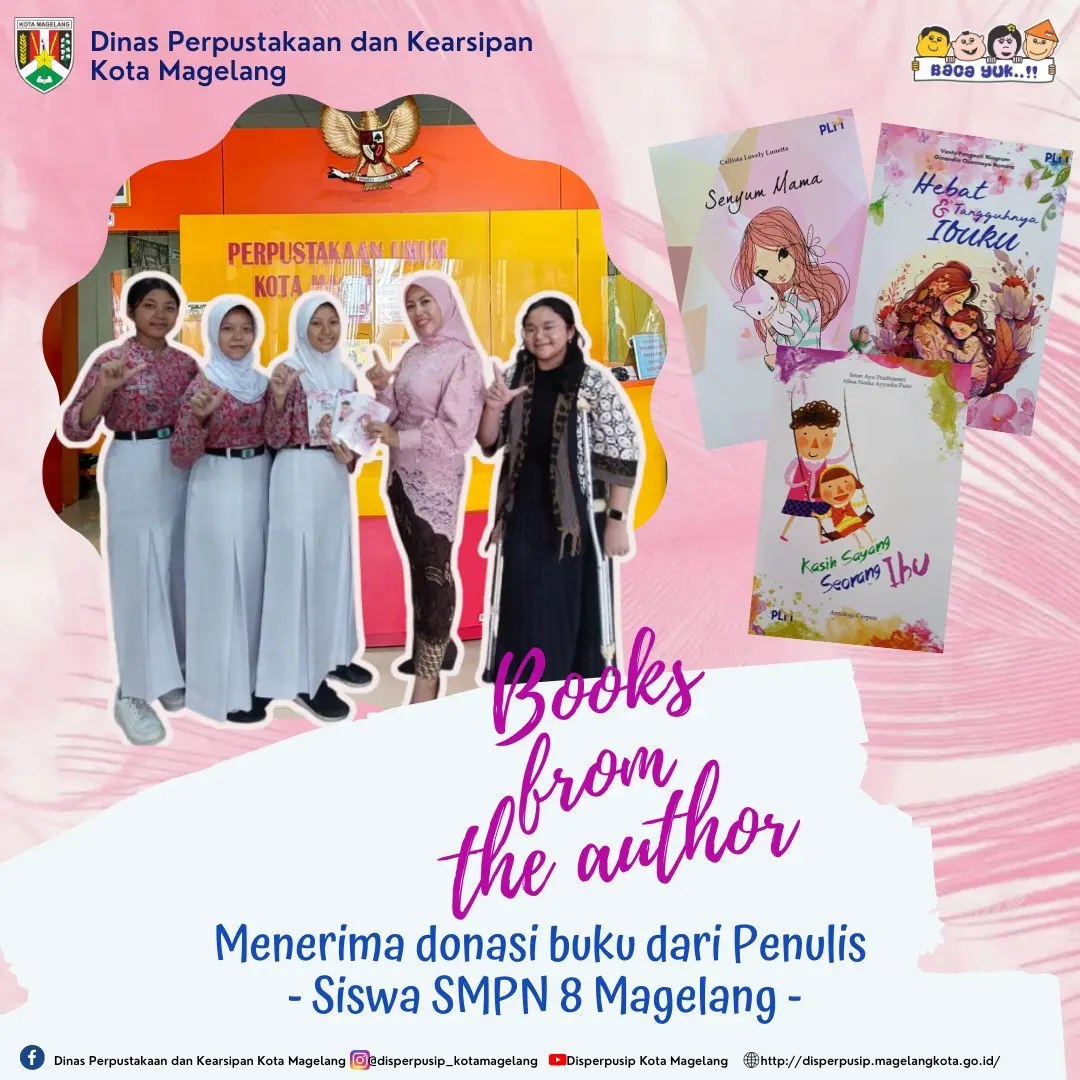 Menerima Donasi Buku dari penulis Siswa SMP N 8 Magelang