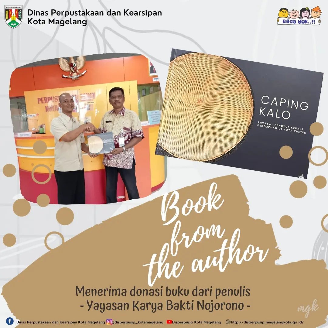 Menerima Donasi Buku dari penulis Yayasan Karya Bakti Nojorono