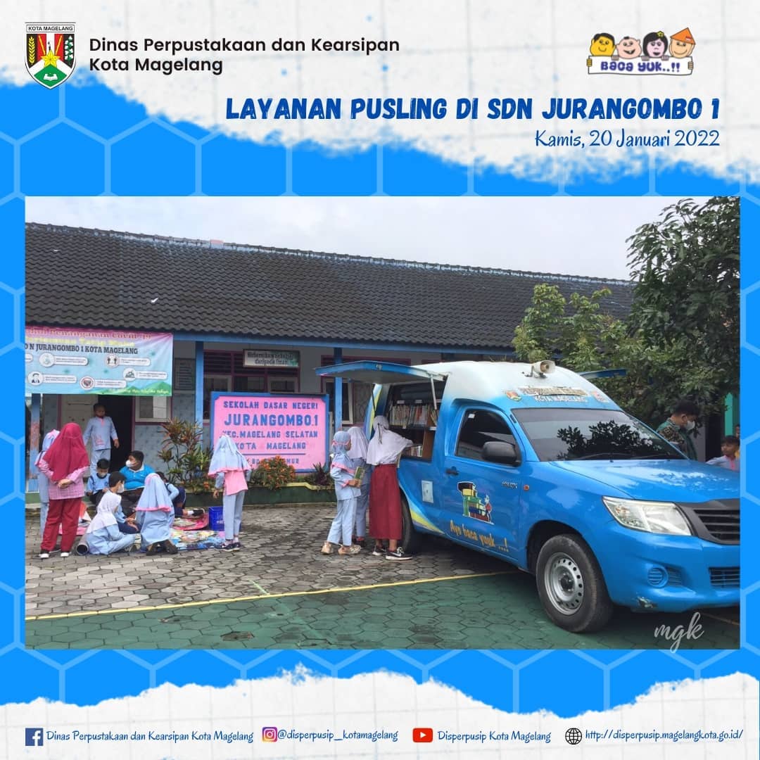 Mobil Perpustakaan Keliling Kota Magelang Menyambangi SDN Jurangombo 1