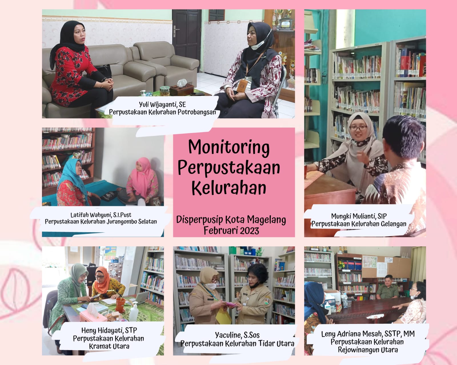 Monitoring Perpustakaan Kelurahan Disperpusip Kota Magelang Febuari 2023