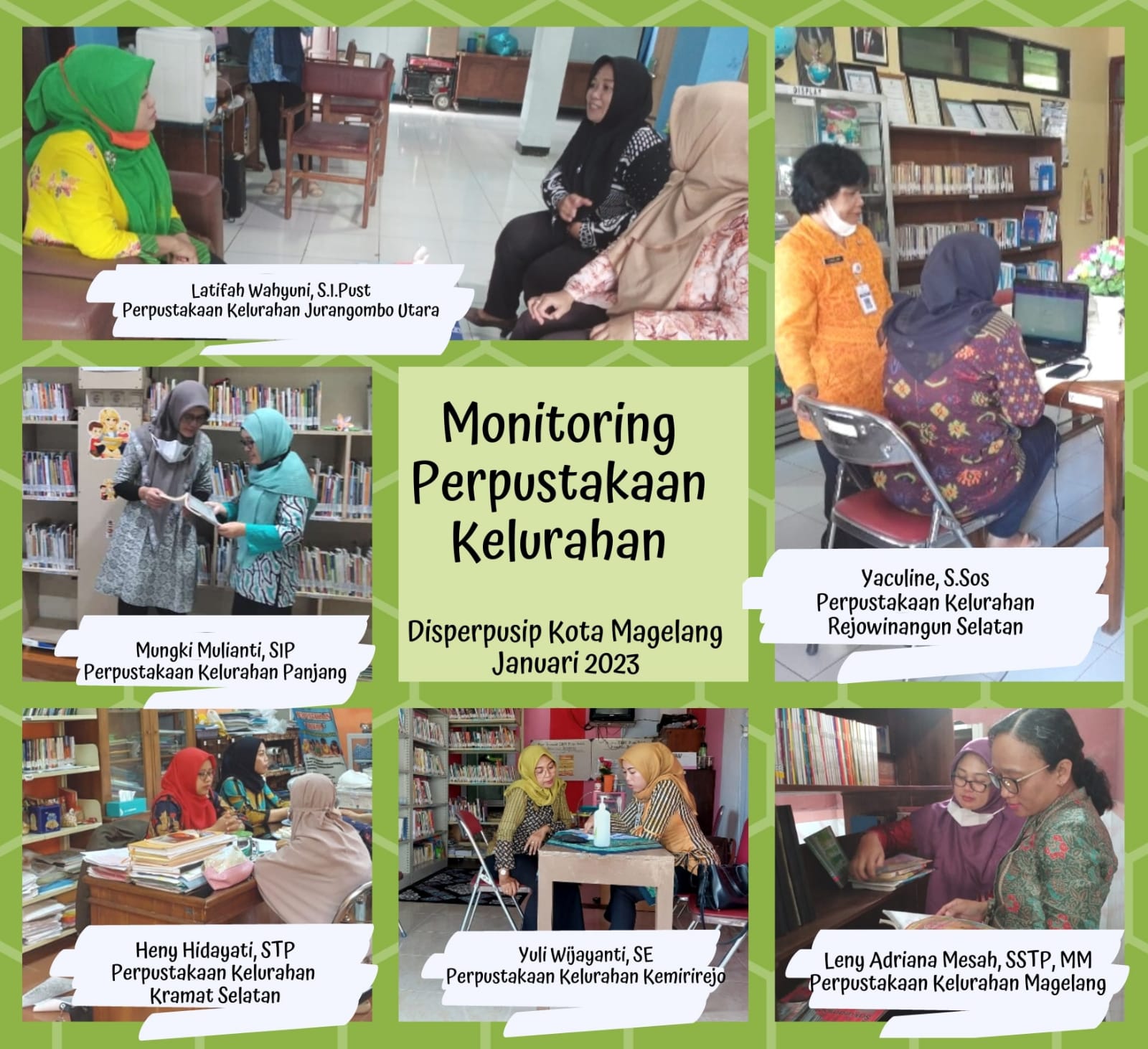 Monitoring Perpustakaan Kelurahan Disperpusip Kota Magelang Januari 2023