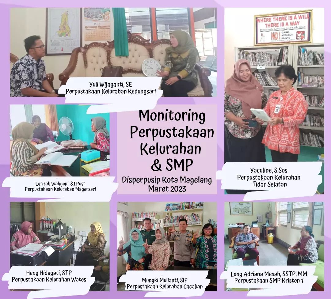 Monitoring Perpustakaan Kelurahan dan SMP Kota Magelang Maret 2023