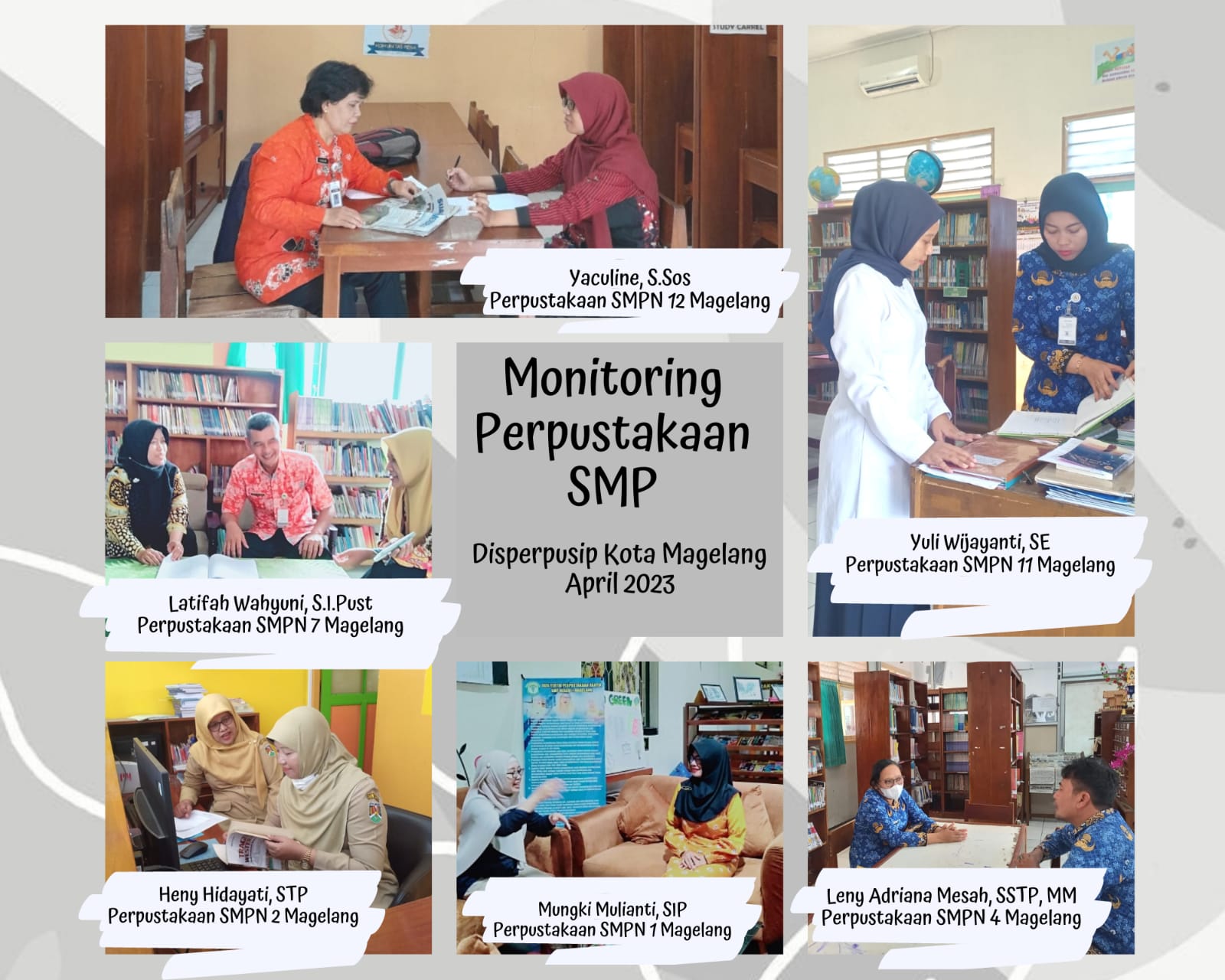 Monitoring Perpustakaan SMP Disperpusip Kota Magelang April 2023