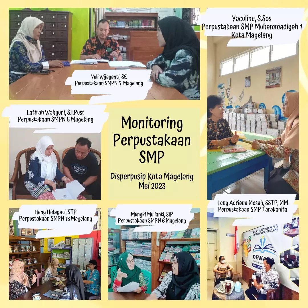 Monitoring Perpustakaan SMP Disperpusip Kota Magelang Mei 2023