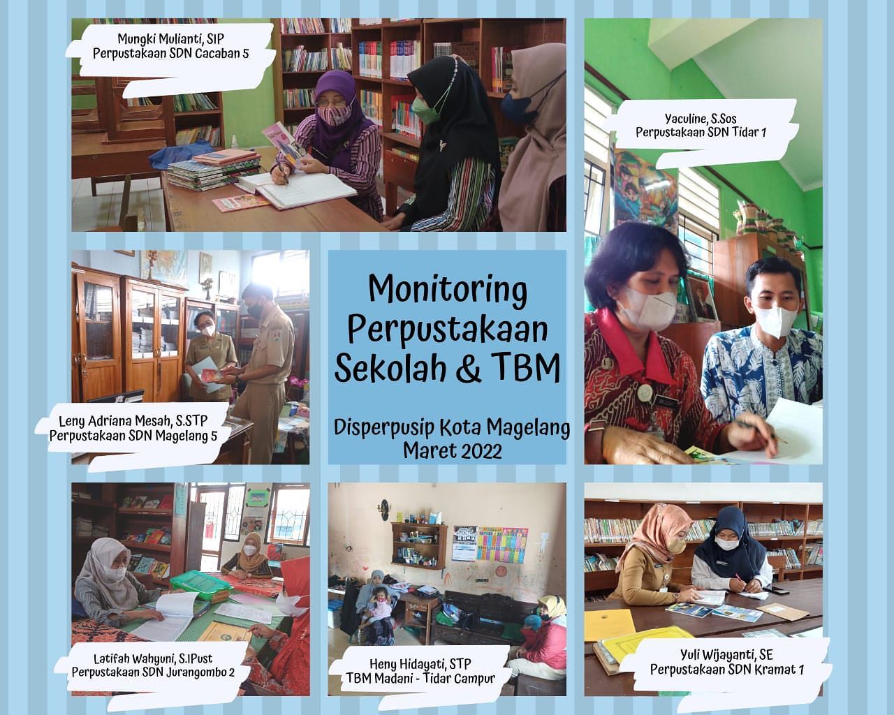 Monitoring Perpustakaan Sekolah & TBM Disperpusip Kota Magelang Bulan Maret 2022