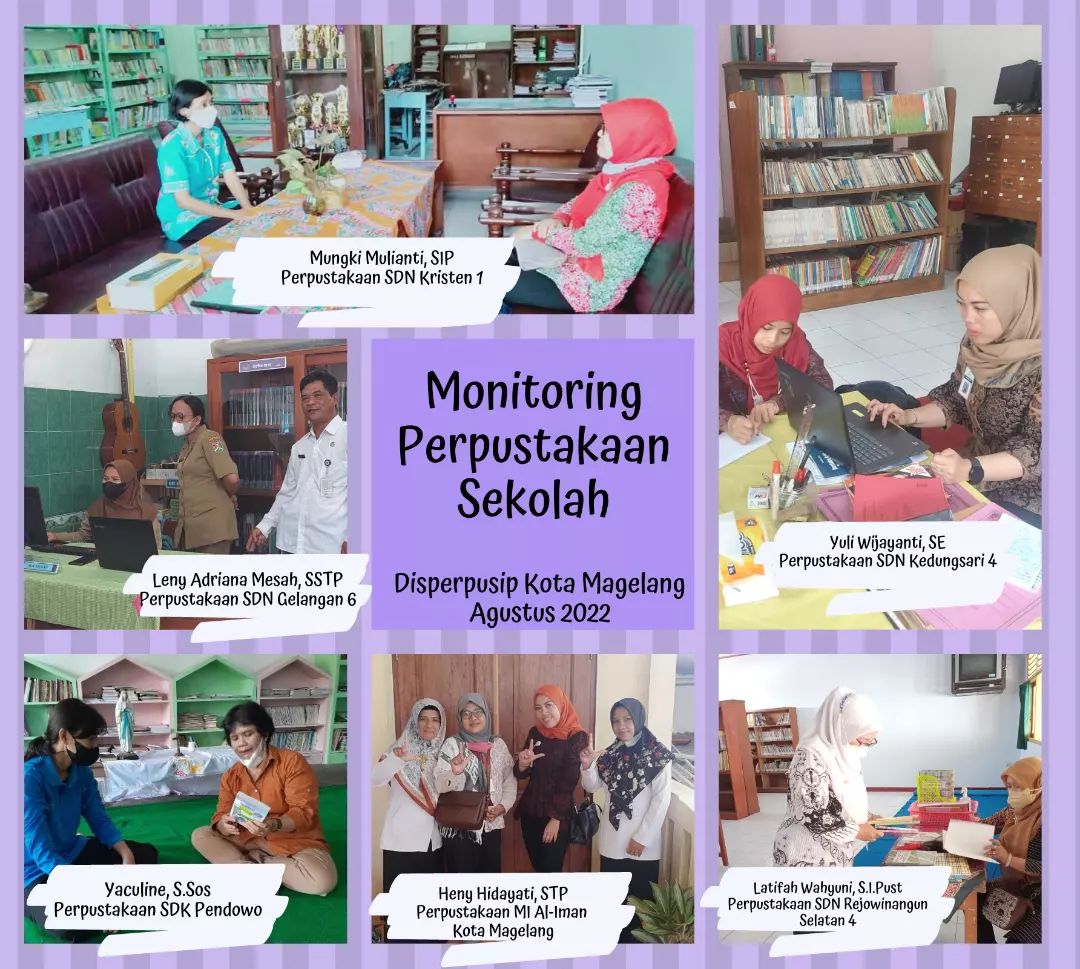Monitoring Perpustakaan Sekolah Disperpusip Kota Magelang Agustus 2022