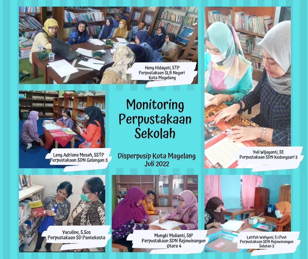 Monitoring Perpustakaan Sekolah Disperpusip Kota Magelang Juli 2022