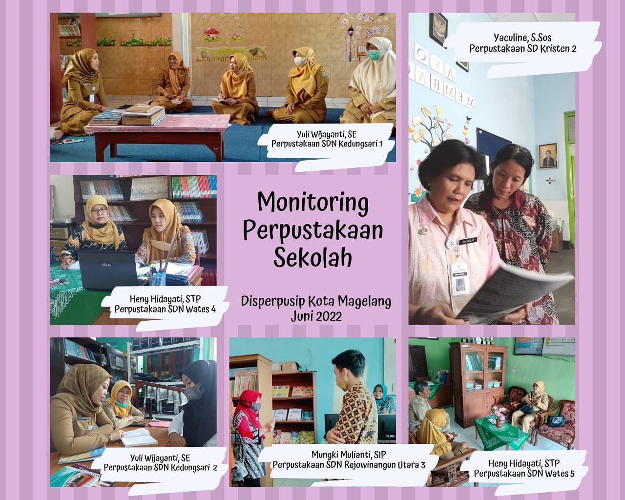 Monitoring Perpustakaan Sekolah Disperpusip Kota Magelang Juni 2022