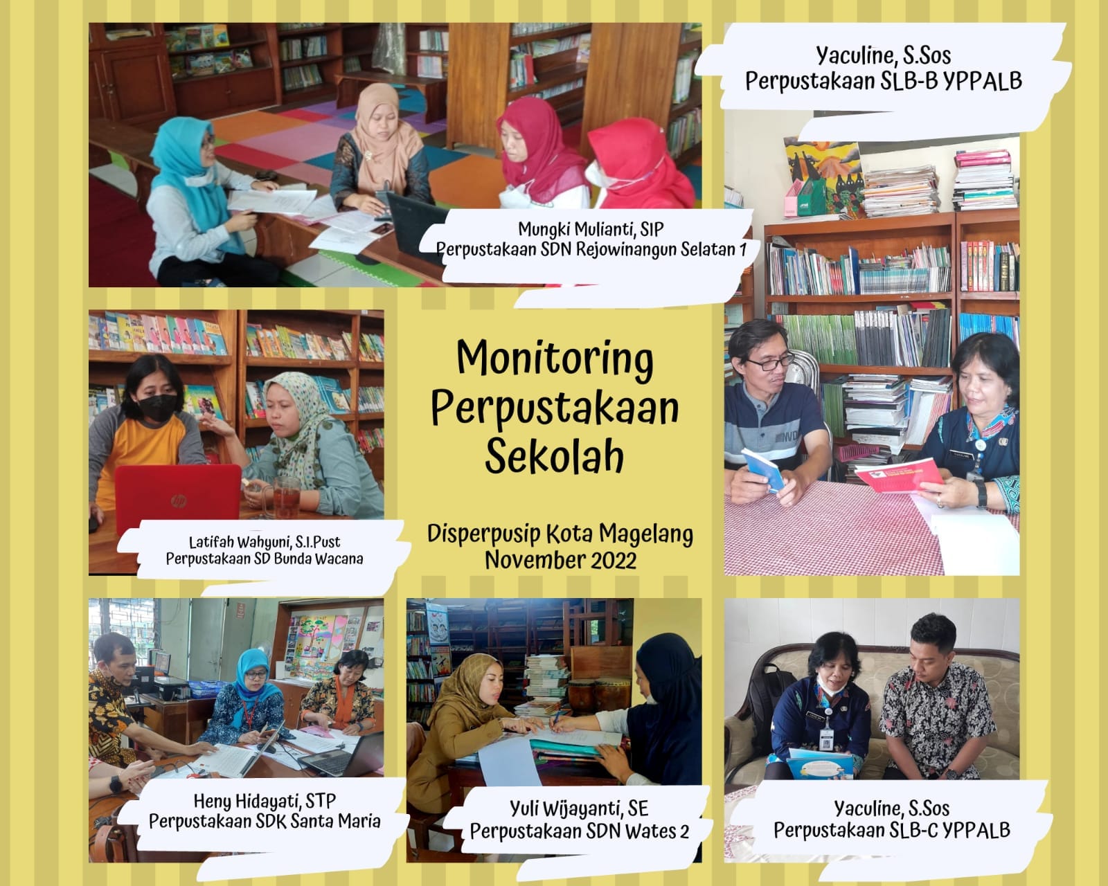 Monitoring Perpustakaan Sekolah Disperpusip Kota Magelang November 2022