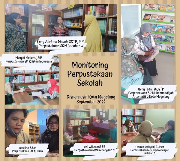 Monitoring Perpustakaan Sekolah Disperpusip Kota Magelang September 2022