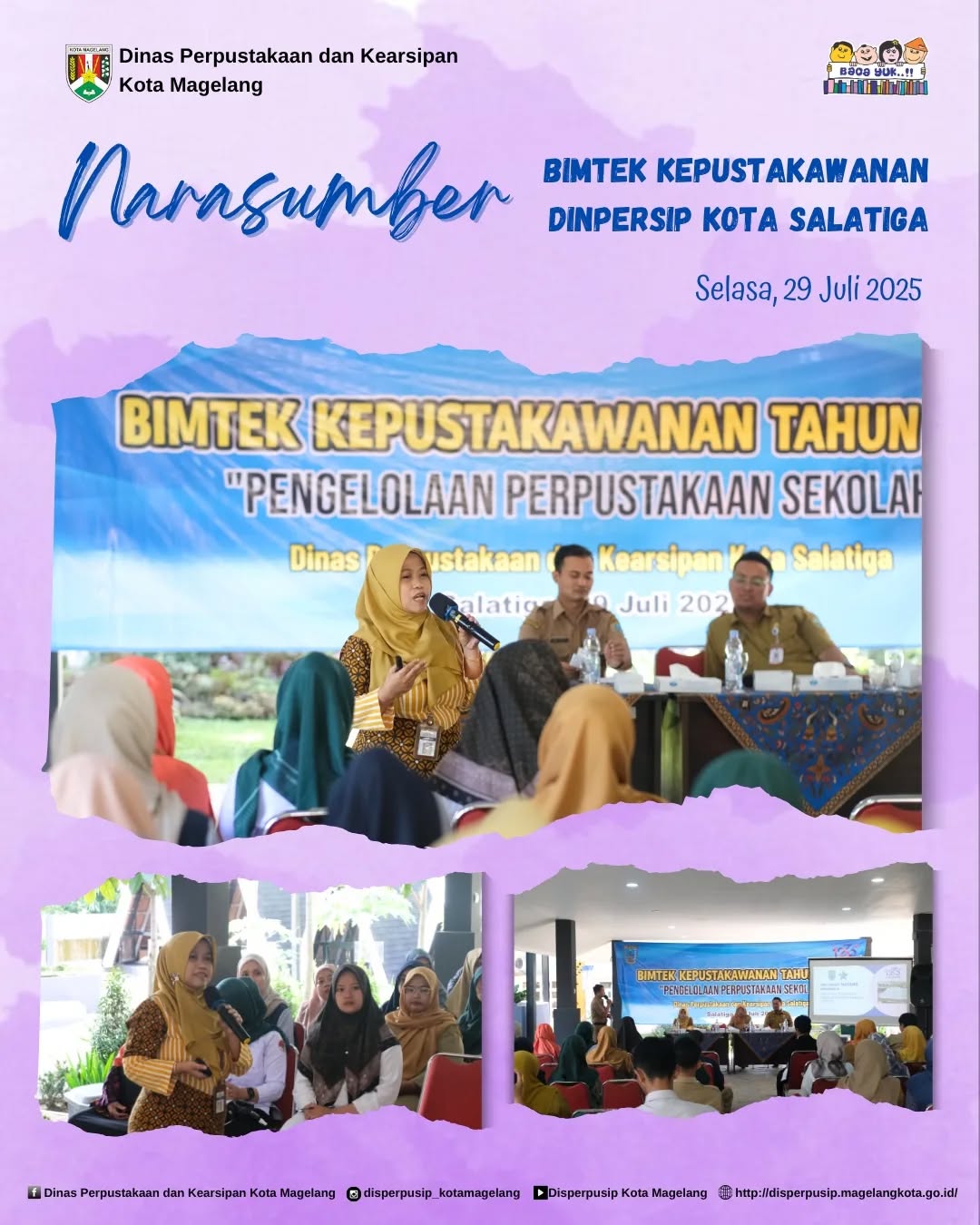 Narasumber Bimtek Kepustakawanan di Dinpersip Kota Salatiga