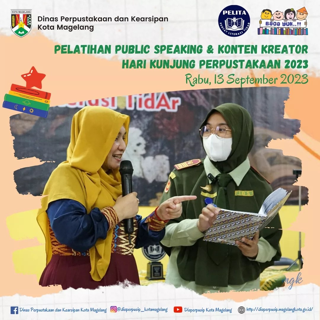 Pelatihan Public Speaking dan Konten Kreator Hari Kunjung Perpustakaan 2023