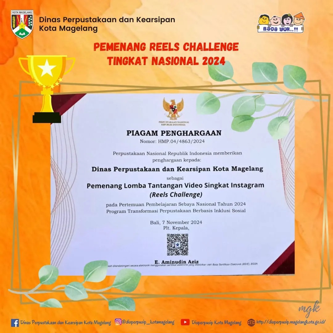 Pemenang Reels Challenge Tingkat Nasional 2024