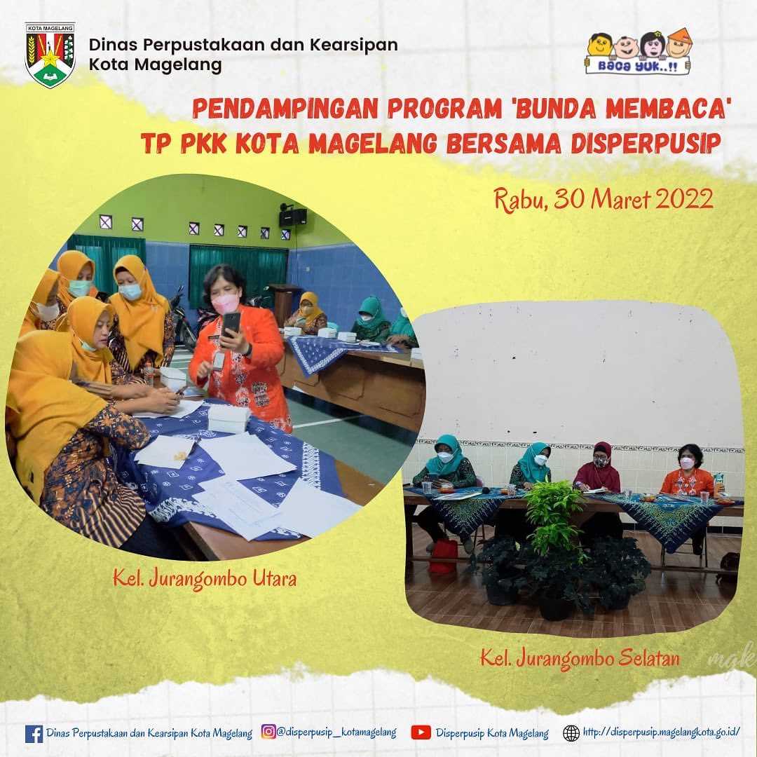 Pendampingan Program Bunda Membaca TP PKK Kota Magelang Bersama Disperpusip Hari Keempat