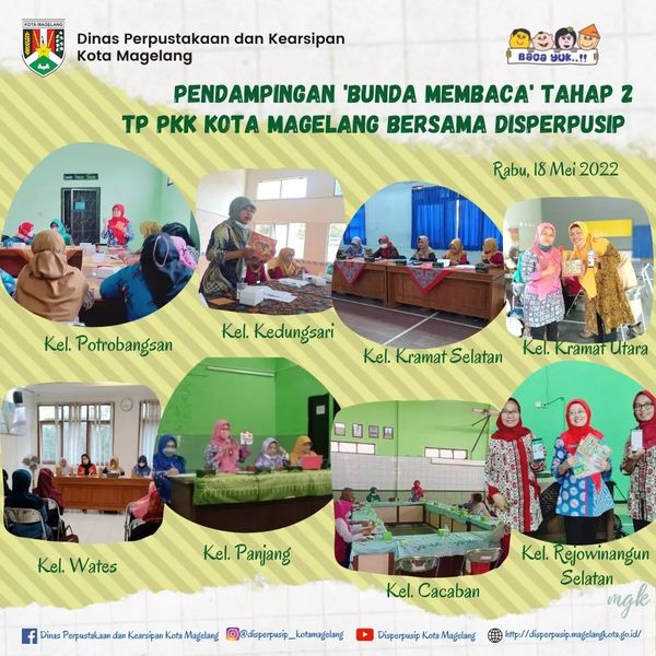 Pendampingan Bunda Membaca Tahap 2 TP PKK Kota Magelang Bersama Disperpusip Hari Pertama