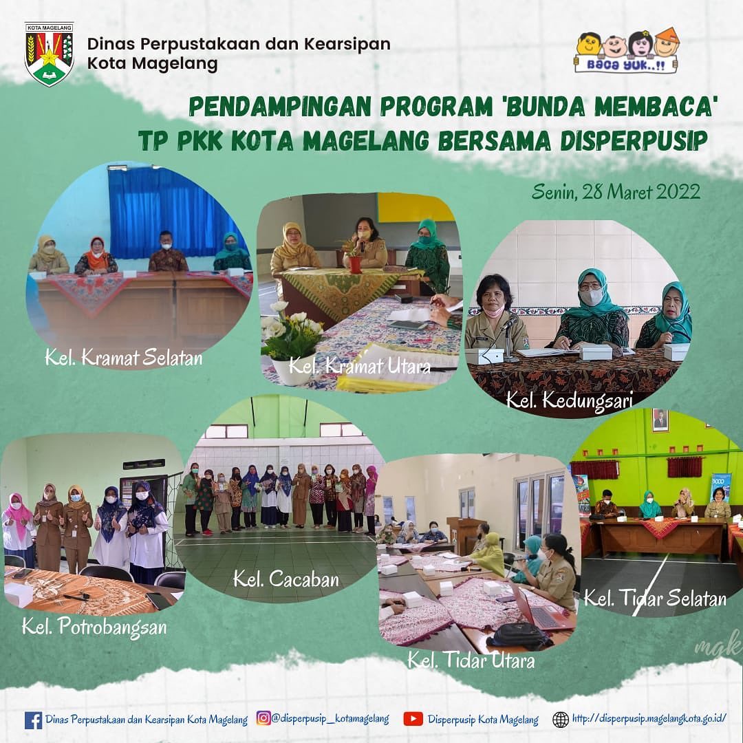 Pendampingan Program  Bunda Membaca  TP PKK Kota Magelang Bersama Disperpusip Hari Kedua