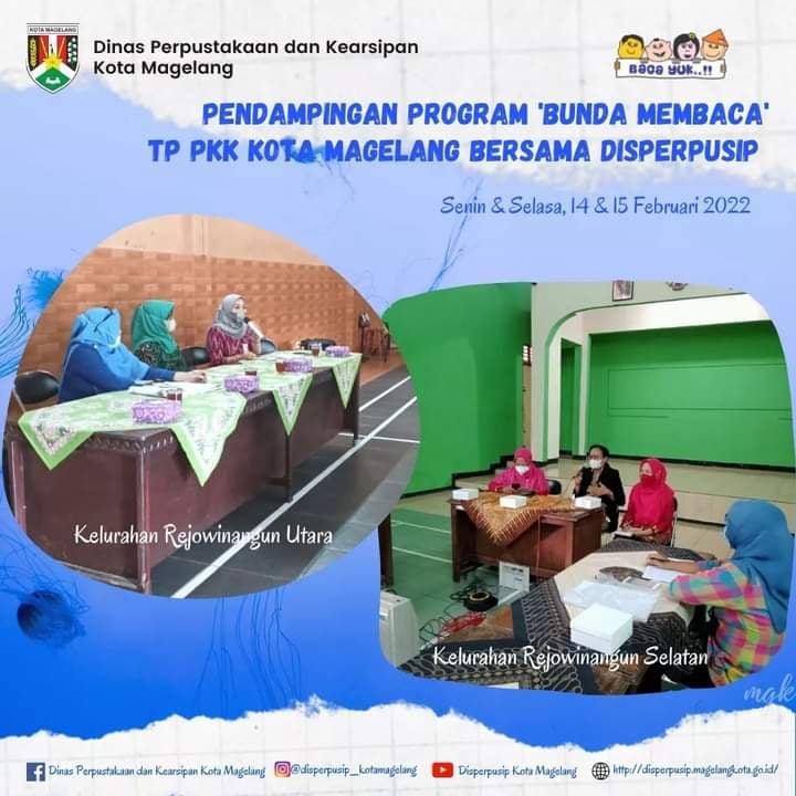 Pendampingan Program Bunda Membaca TP PKK Kota Magelang Bersama Disperpusip Hari Pertama