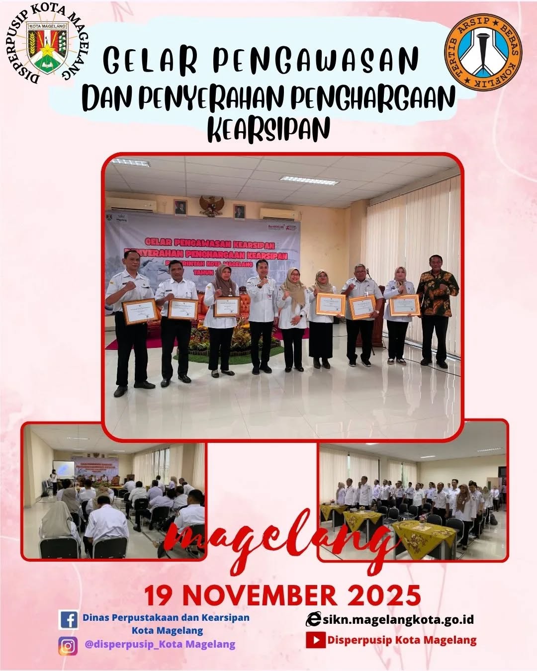 Pengawasan Kearsipan dan Penyerahan Penghargaan Kearsipan Tahun 2025