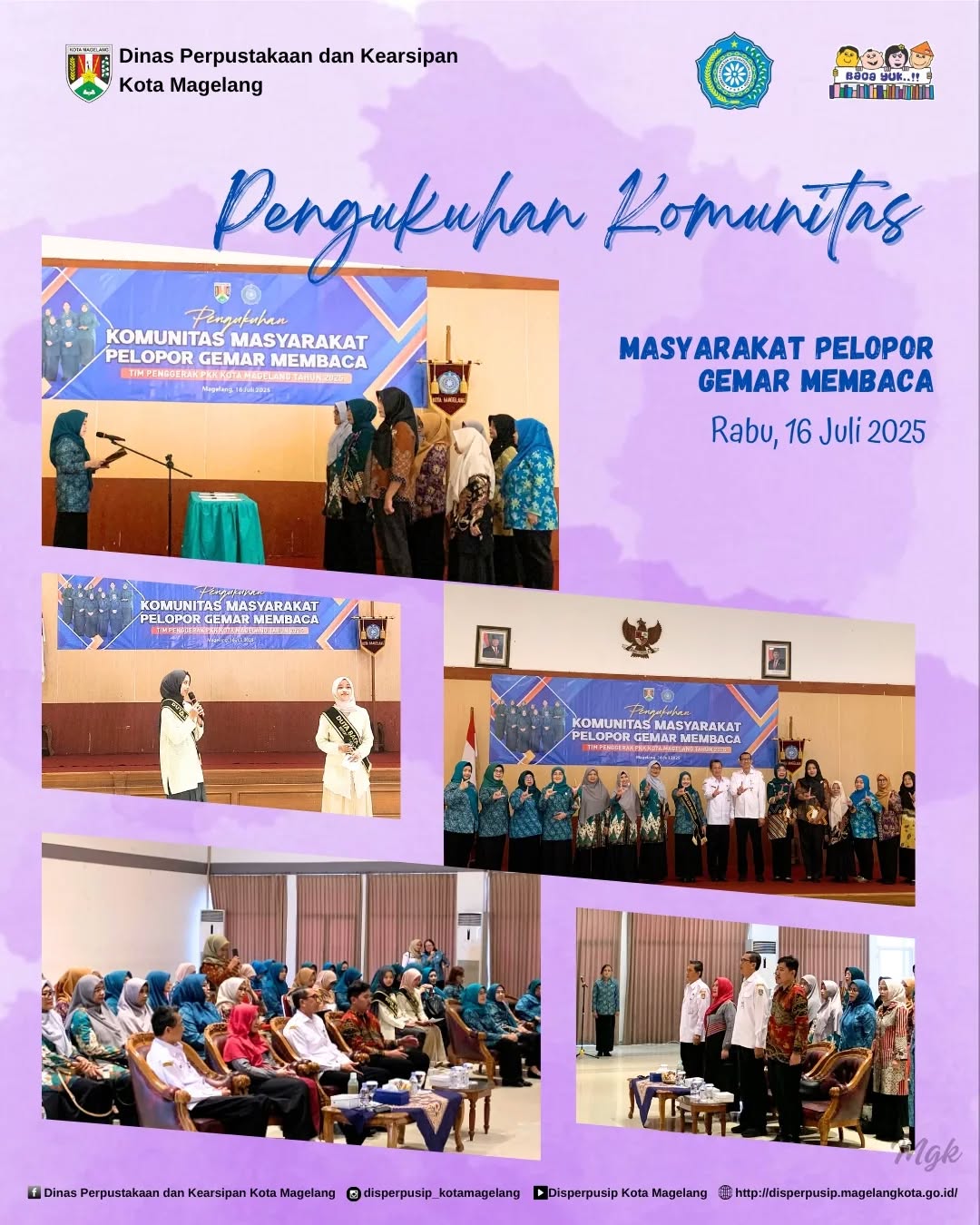 Pengukuhan Komunitas Masyarakat Pelopor Gemar Membaca