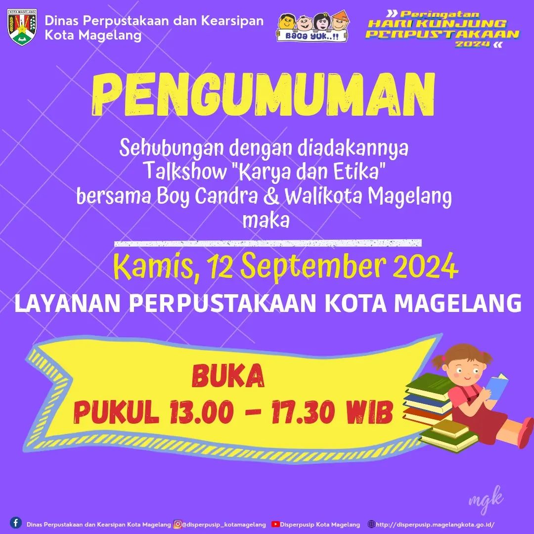 Pengumuman Buka Layanan 12 September 2024